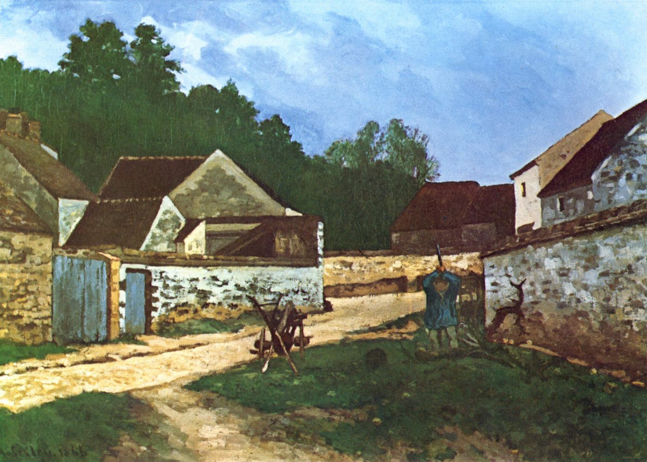 Village Street in Marlotte by Alfred Sisley