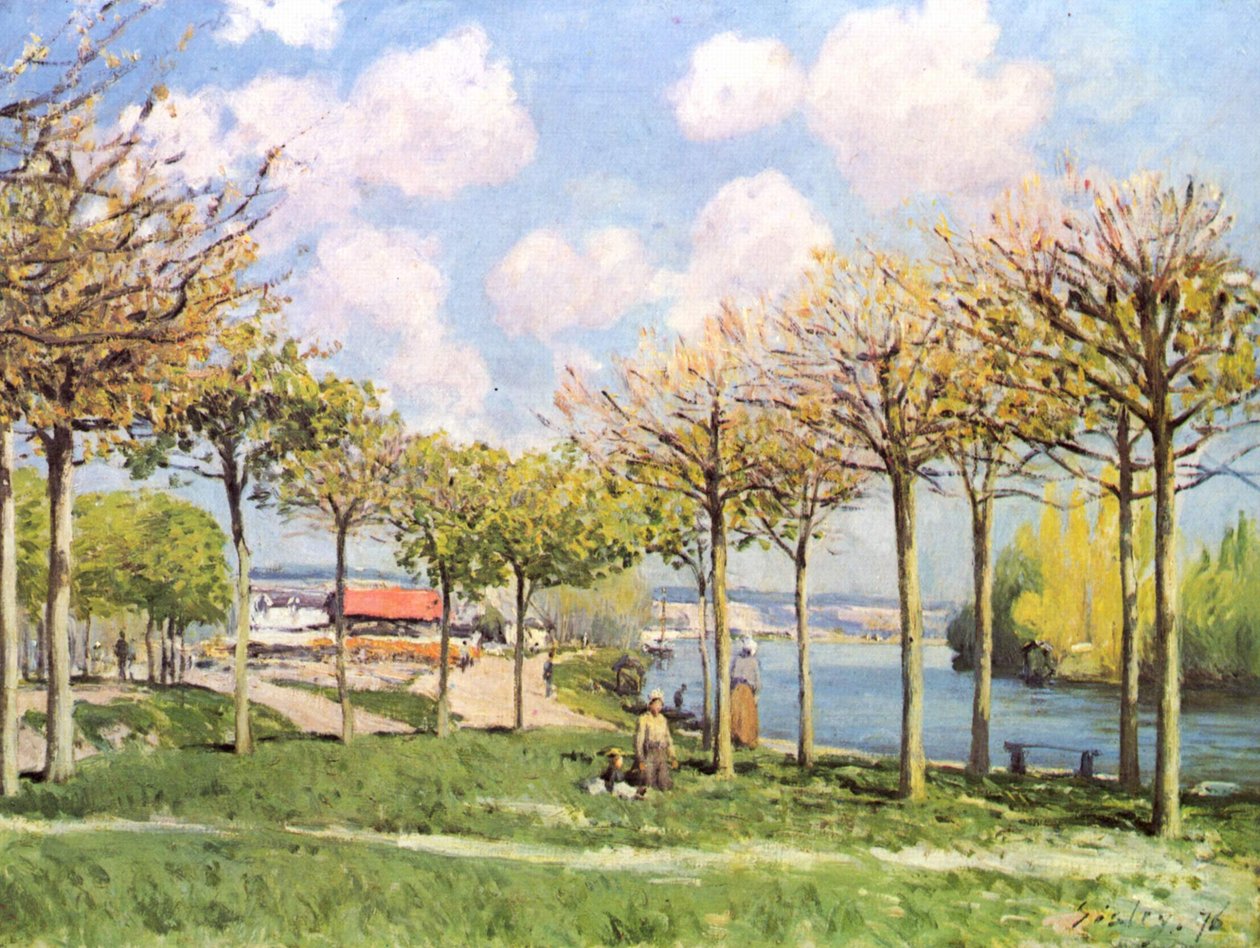 The Seine in Bougival by Alfred Sisley