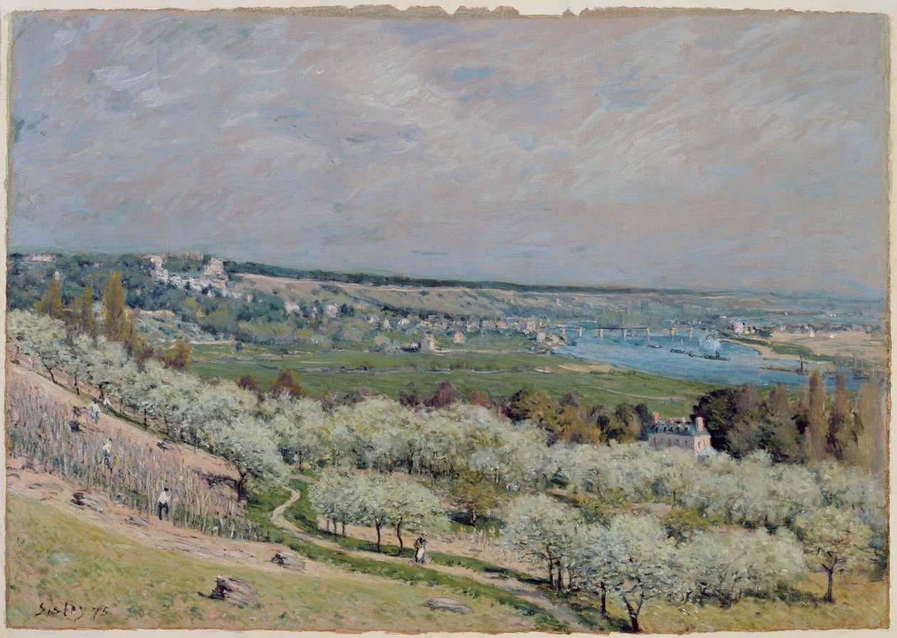 The Terrace at Saint-Germain, Spring by Alfred Sisley