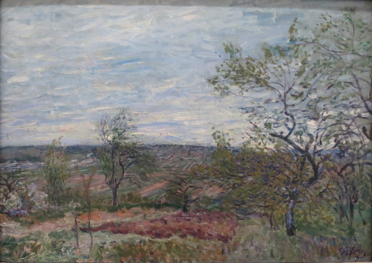 Windy Day at Véneux by Alfred Sisley