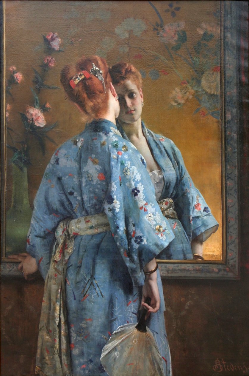 The Japanese Parisian by Alfred Emile Stevens
