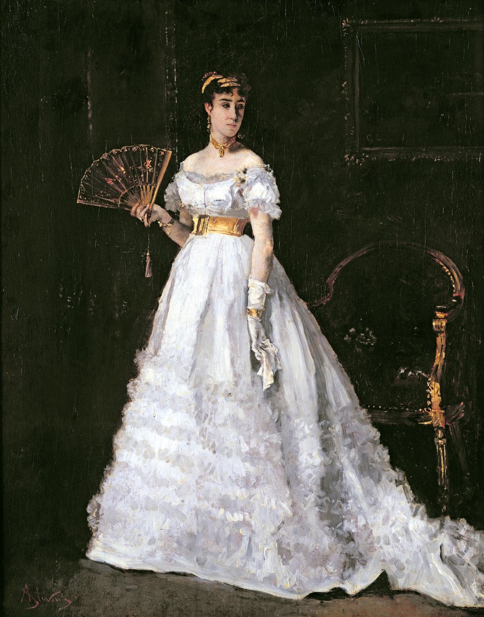 Woman in White by Alfred Emile Stevens