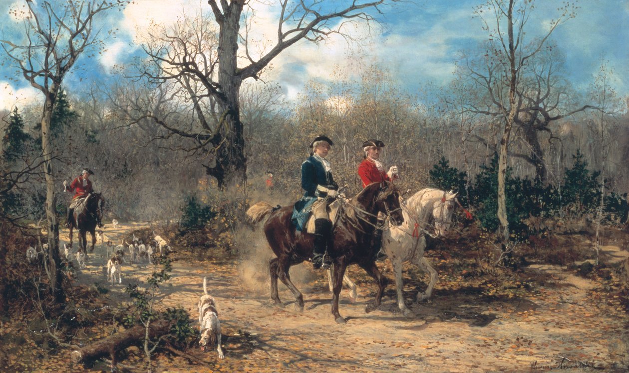 The Autumn Ride, c.1875-80 by Alfred von Wierusz Kowalski