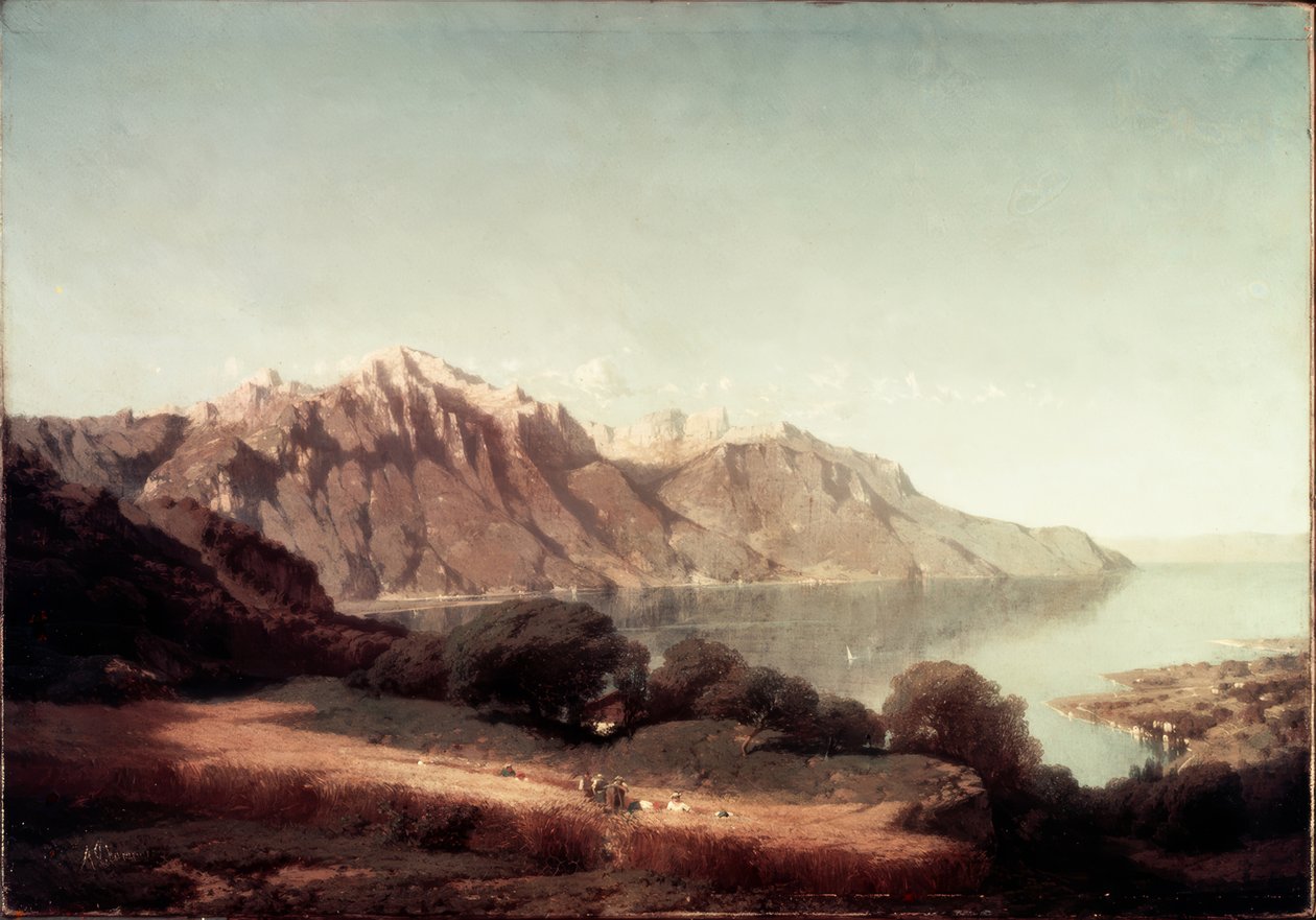 View of Lake Geneva by Alfred Chavannes