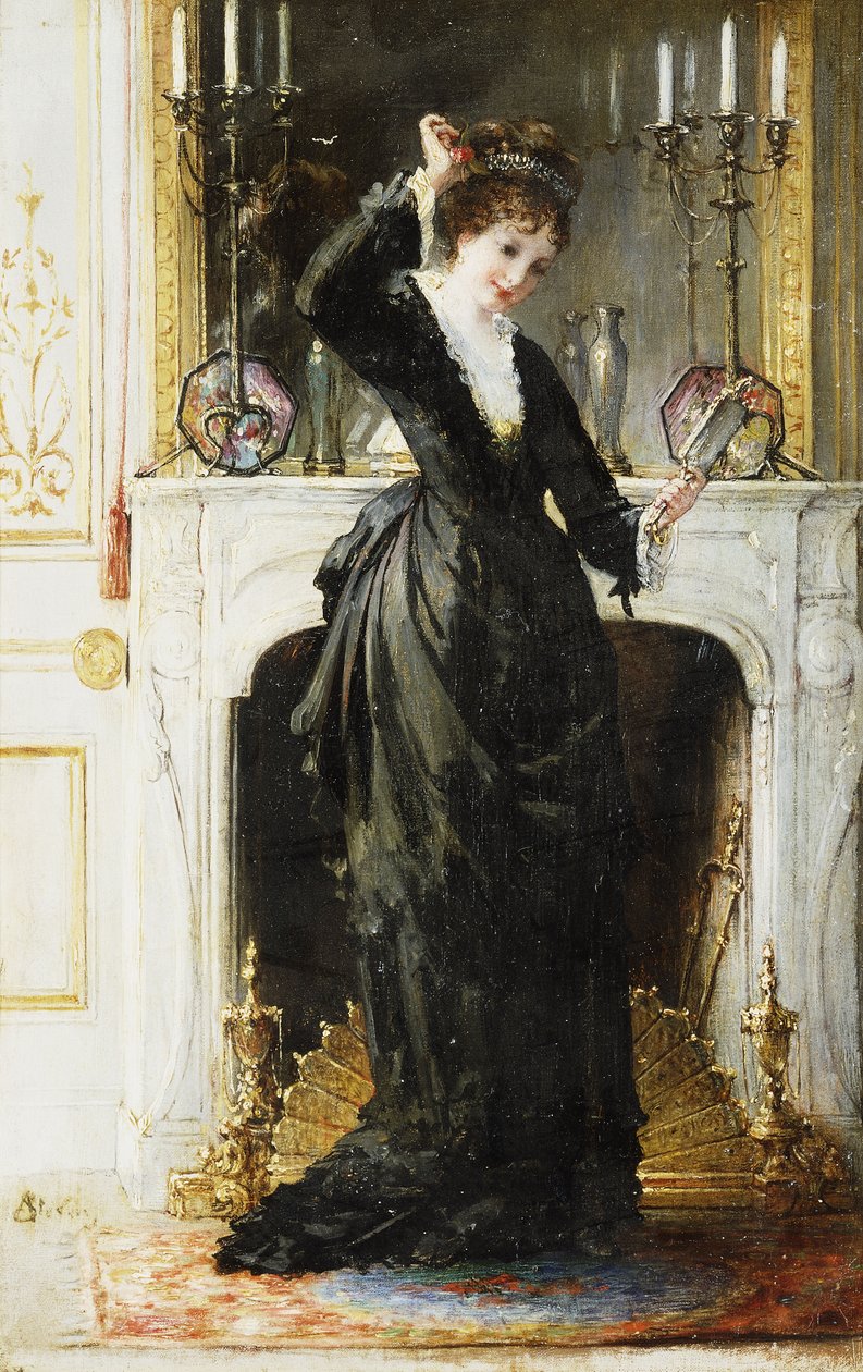 In the Boudoir by Alfred Emile Stevens