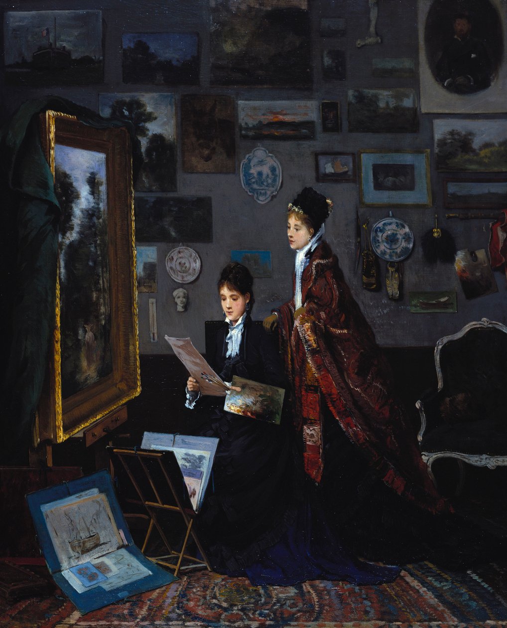 In the Studio by Alfred Emile Stevens