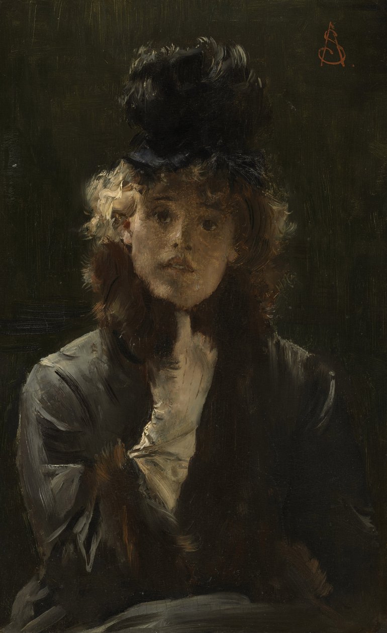 The Parisian Sphinx, c.1880 by Alfred Emile Stevens