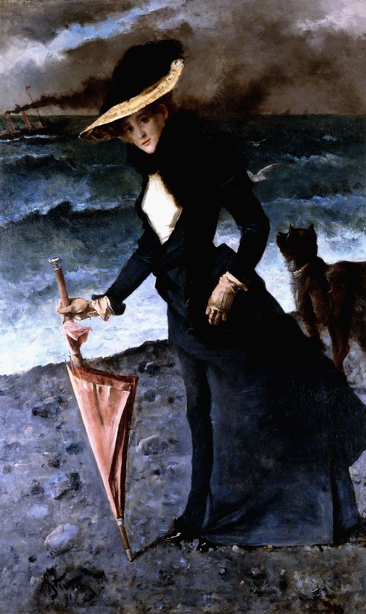 The Gale by Alfred Emile Stevens