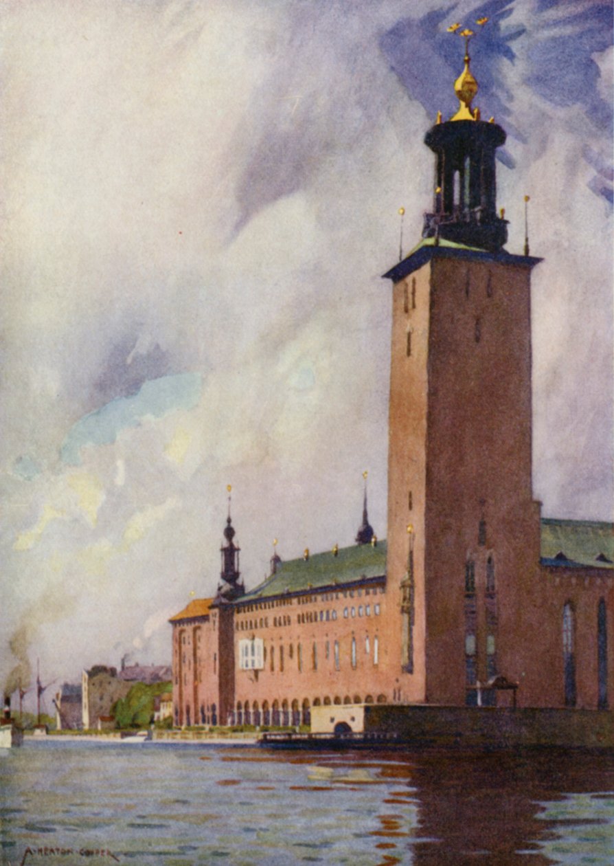 The Town Hall, Stockholm by Alfred Heaton Cooper