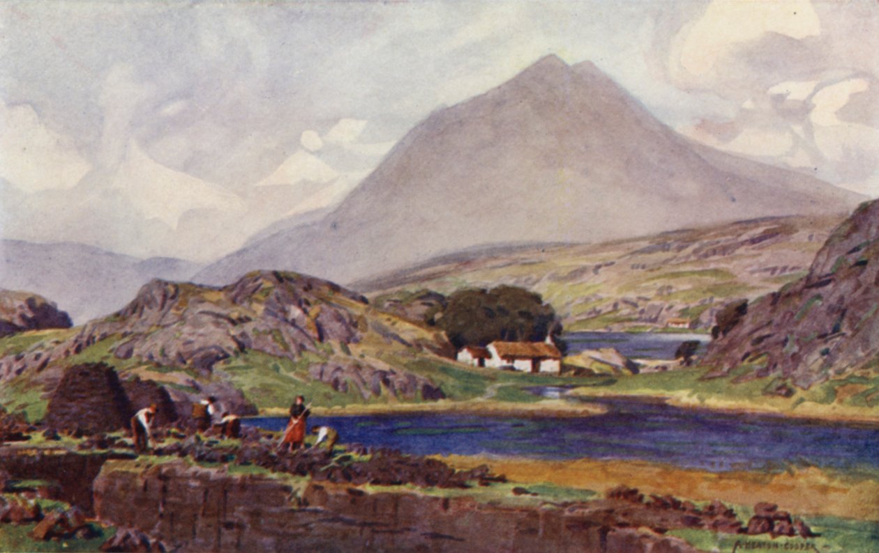 Turf Pickers, Connemara by Alfred Heaton Cooper