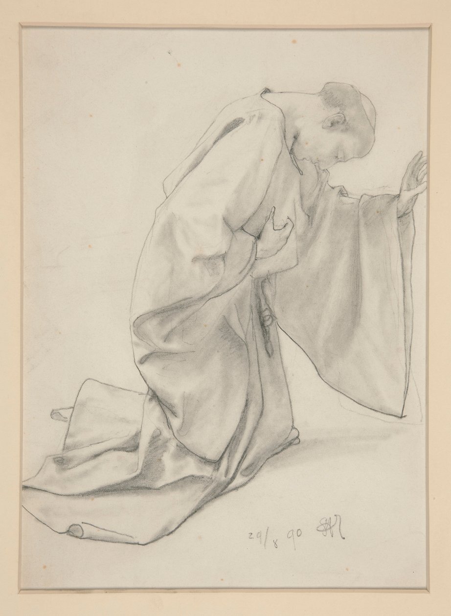 Monk Kneeling by Alfred Parsons