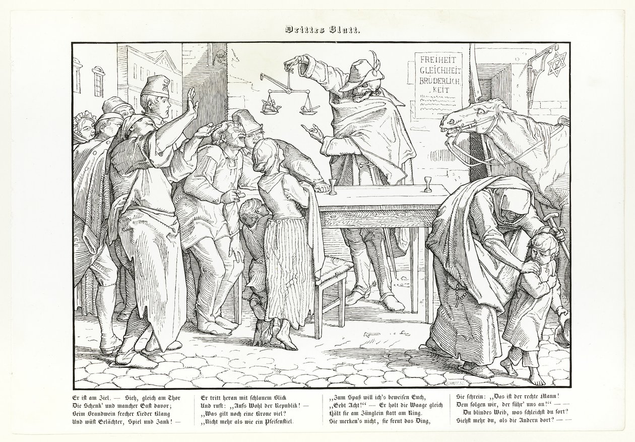Another Dance of Death, plate III by Alfred Rethel