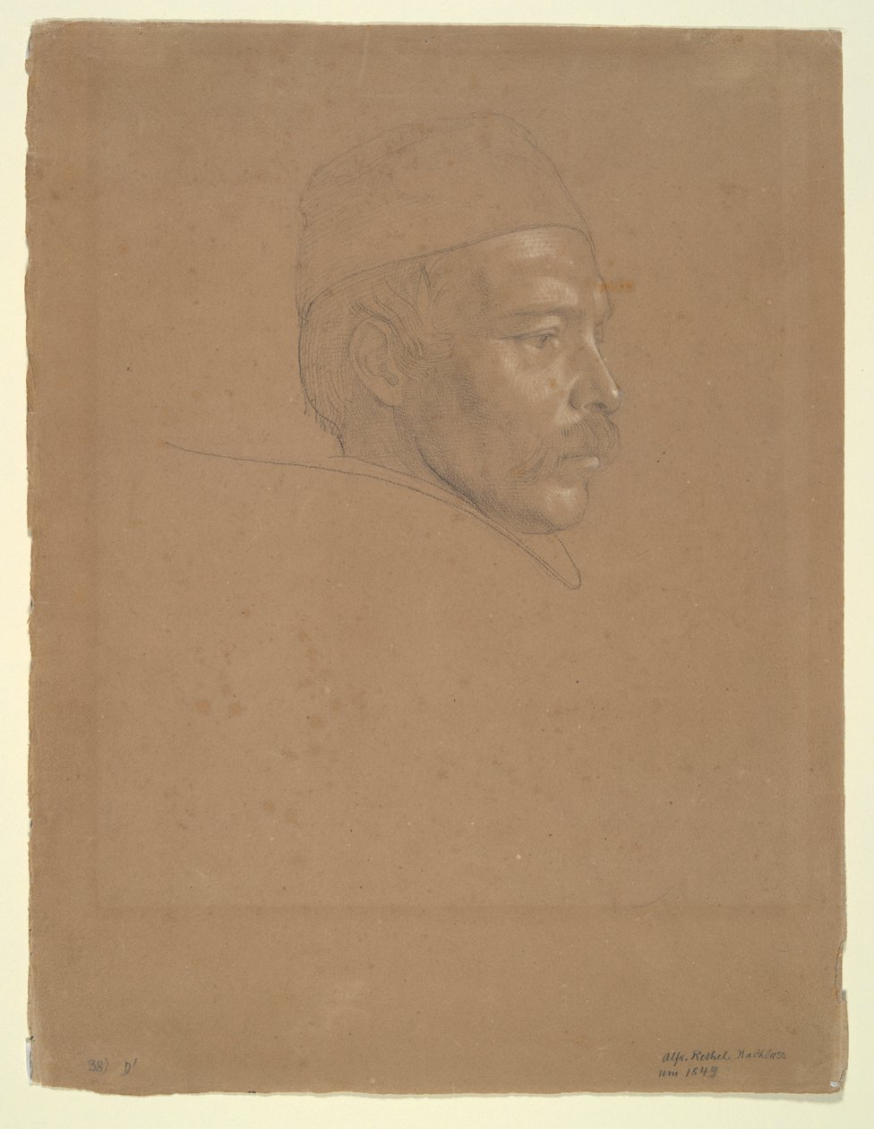 Study of a Man by Alfred Rethel