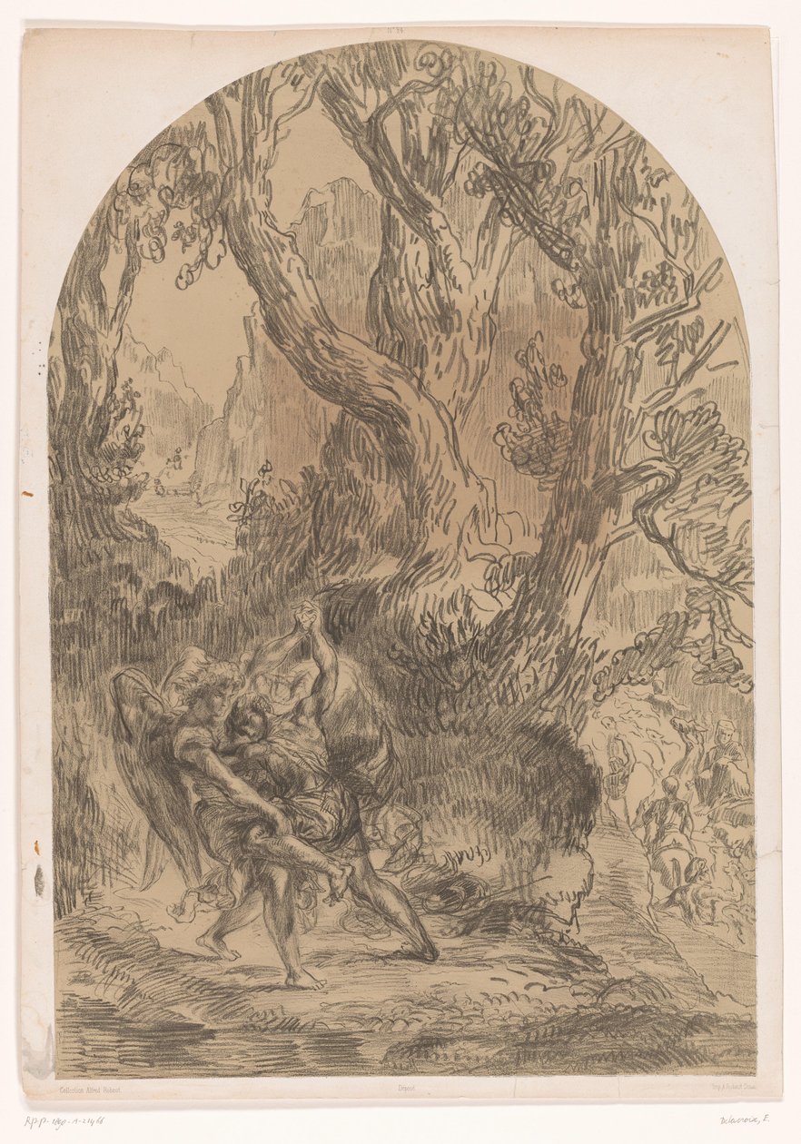 Jacob Wrestling with the Angel by Alfred Robaut