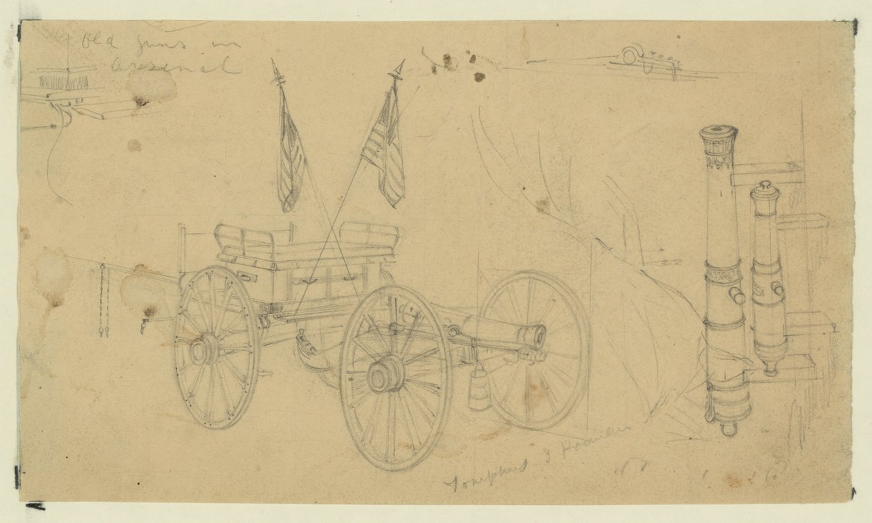 Old guns in arsenal by Alfred Rudolph Waud