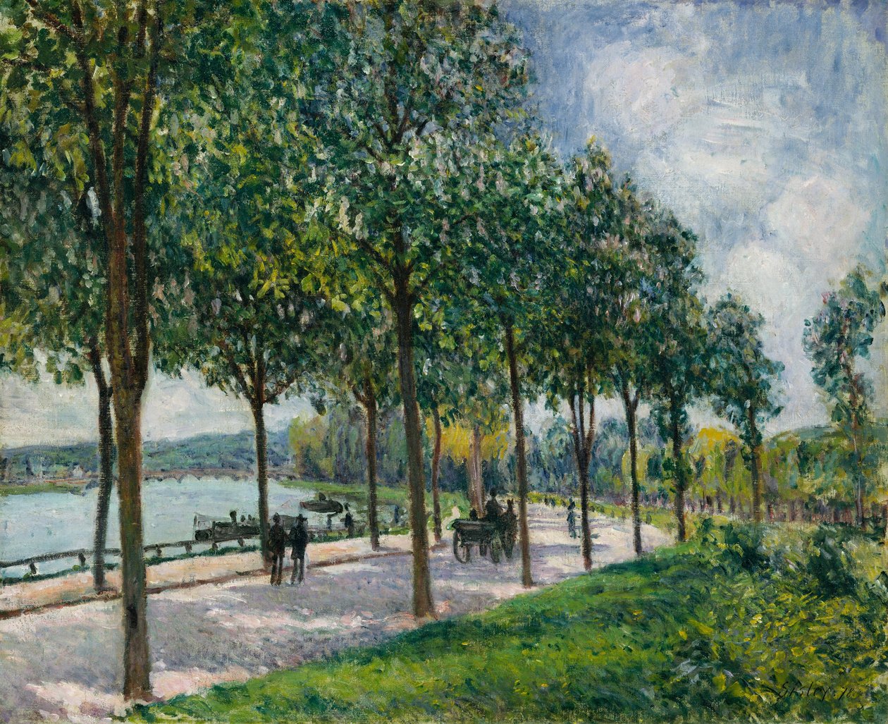 Alley of Chestnut Trees by Alfred Sisley