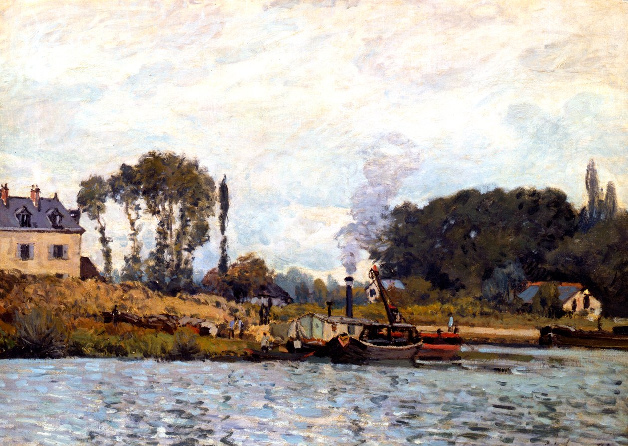 Boats on the Canal, 1873 by Alfred Sisley