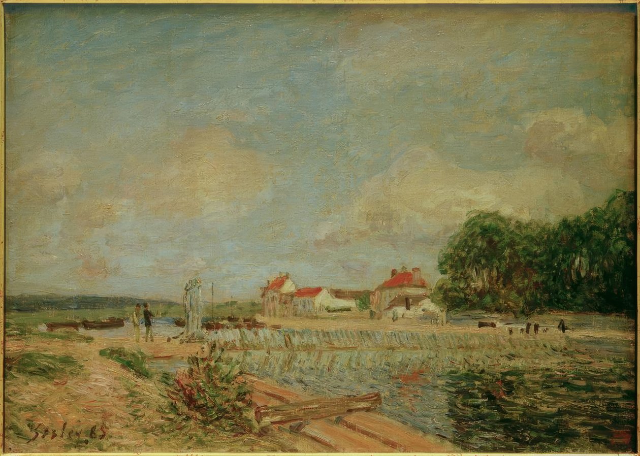 The Dam of the Loing at Saint-Mammès by Alfred Sisley