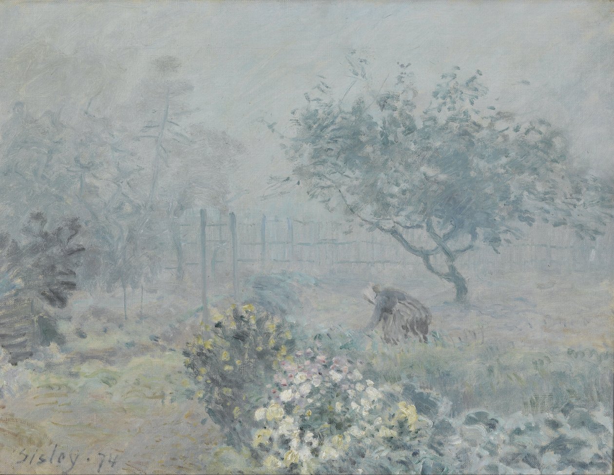 The Fog, Neighbors by Alfred Sisley