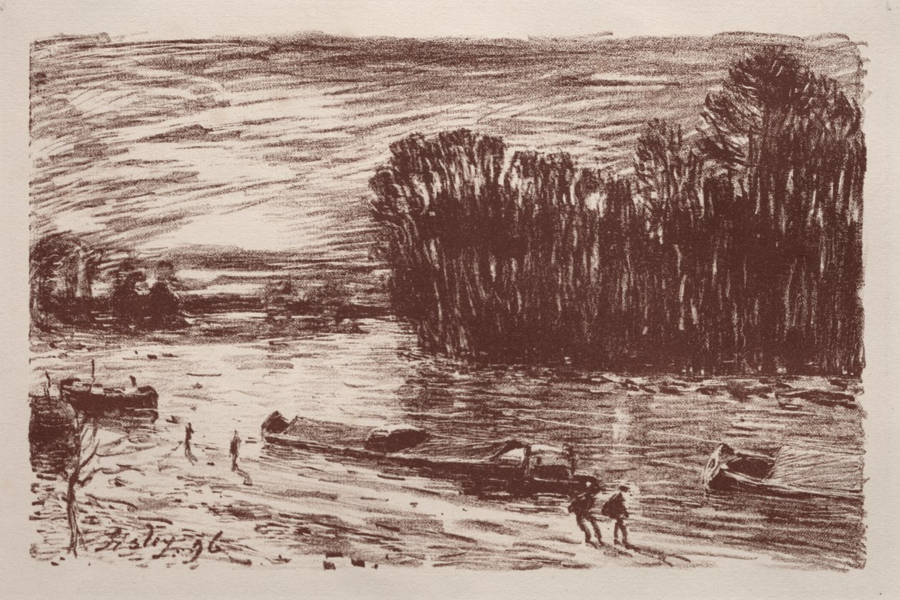 On the Banks of the Loing by Alfred Sisley