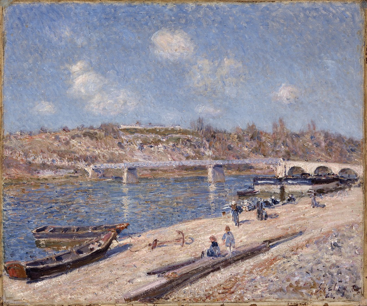 The Beach at Saint-Mammès by Alfred Sisley