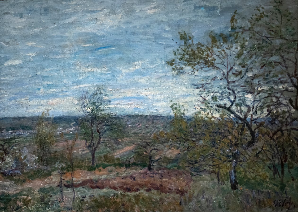 Windy Day at Veneux by Alfred Sisley