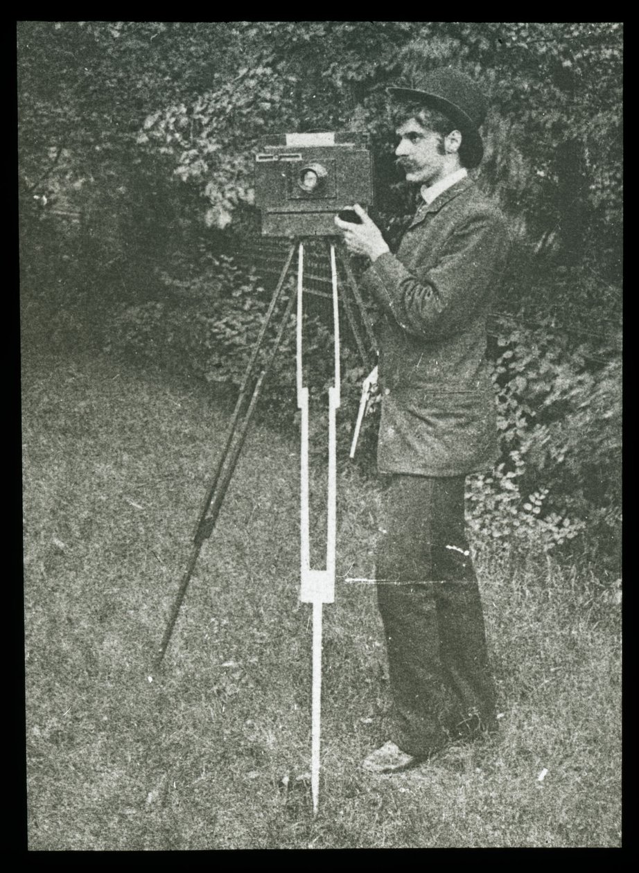 Self-Portrait with Camera, Tripod and Pistol by Alfred Stieglitz