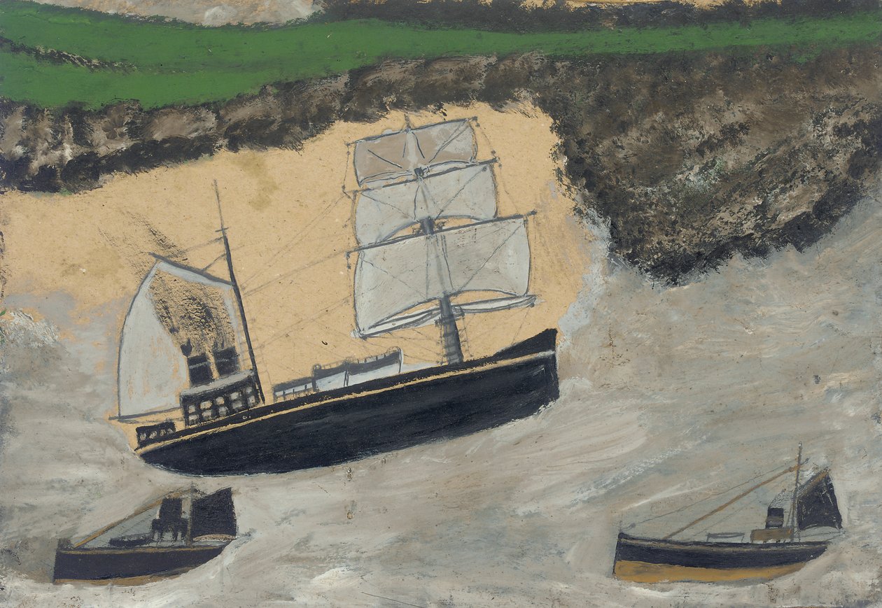 Three steamers by Alfred Wallis