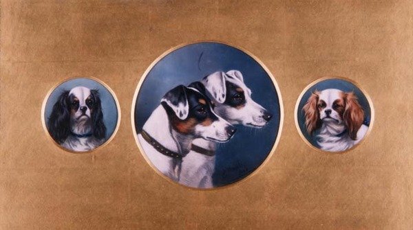 Fox Terriers and King Charles Spaniels by Alfred Wheeler