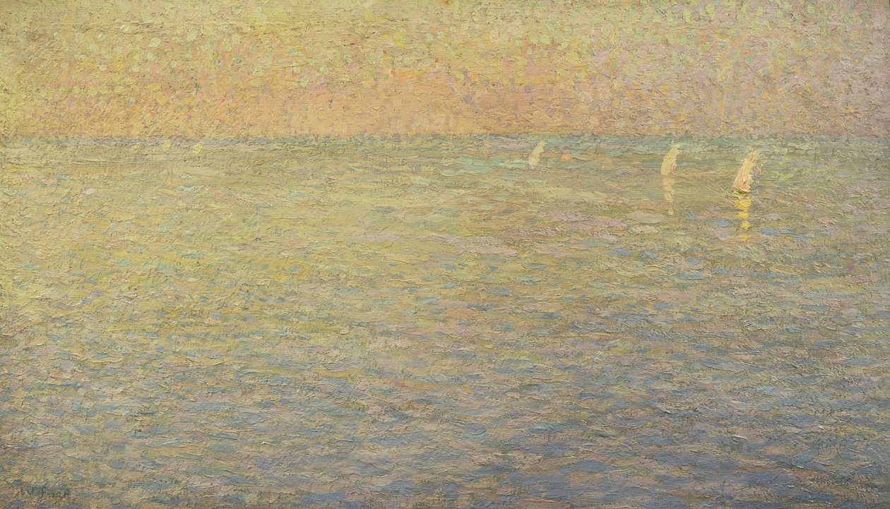 Boats on the Sea by Alfred William Finch