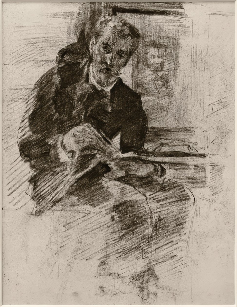 Reading Man by Alfred William Finch