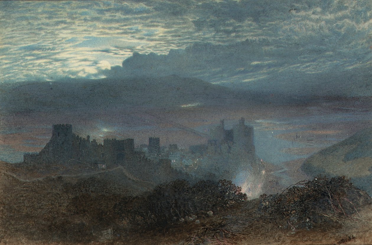 Castle with an Estuary Beyond by Alfred William Hunt