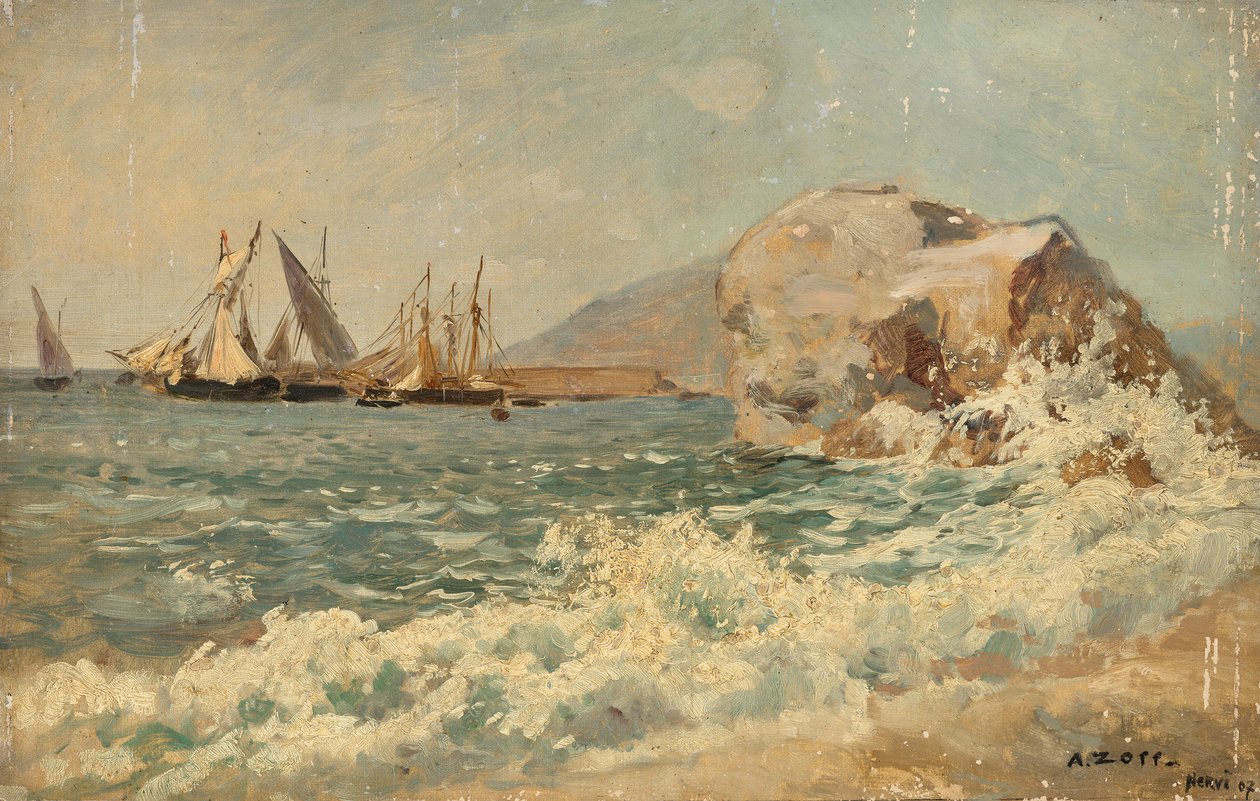 Surf at Nervi by Alfred Zoff
