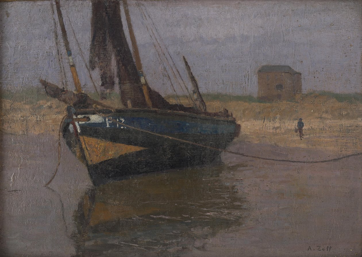 Fishing Boat on the Belgian Coast by Alfred Zoff