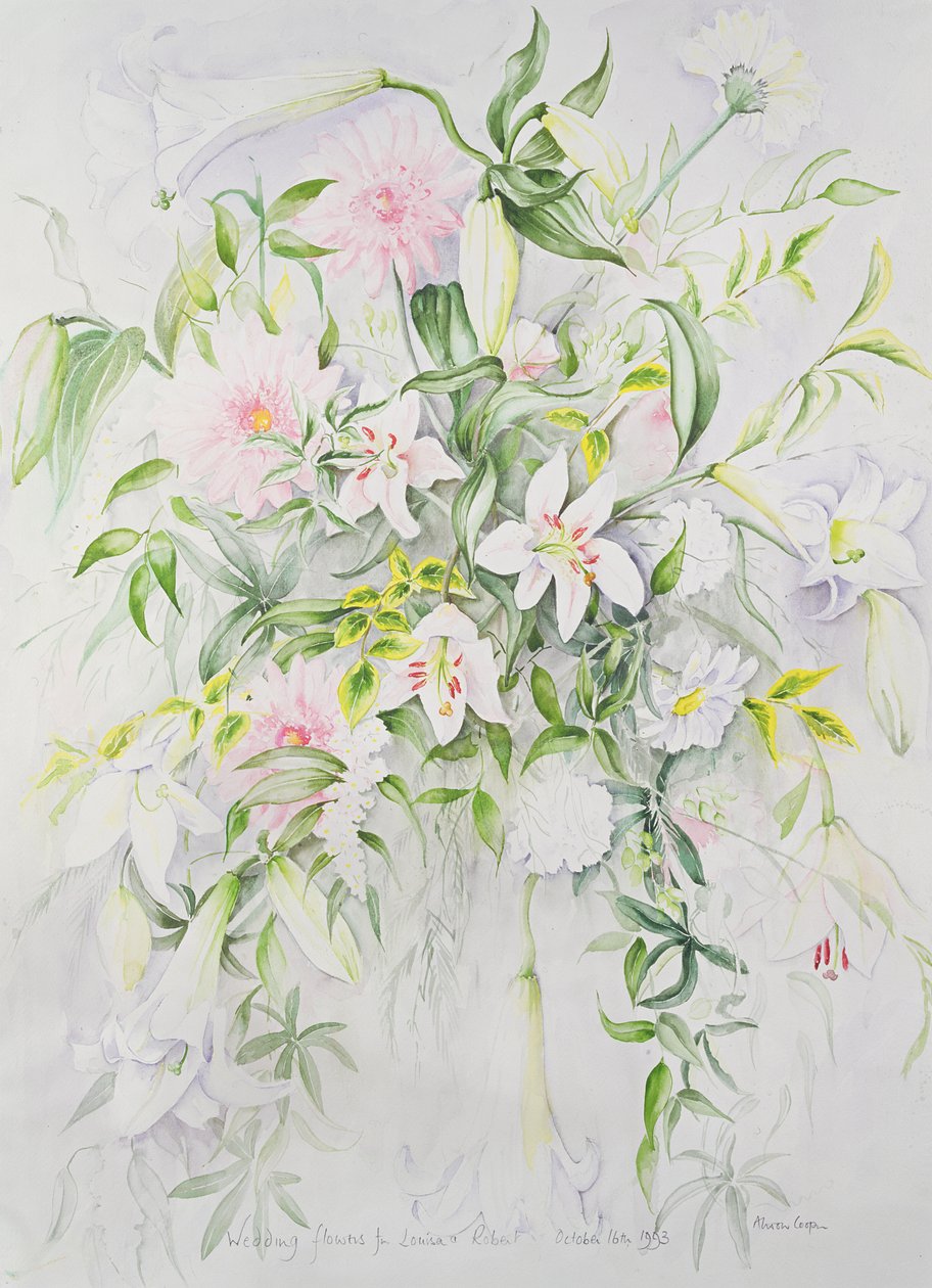 Wedding Flowers for Louisa and Robert, 1993 by Alison Cooper