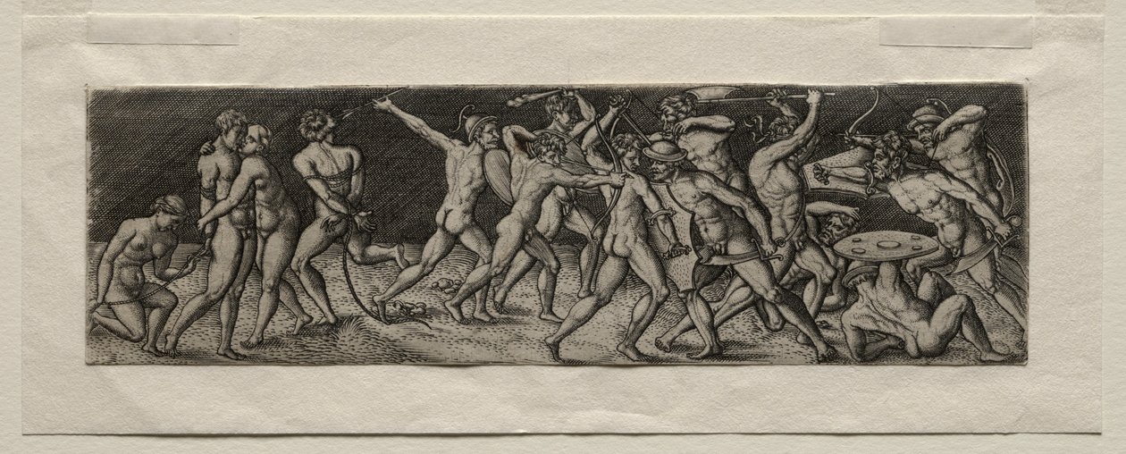 Fight between Eleven Warriors by Allaert Claesz