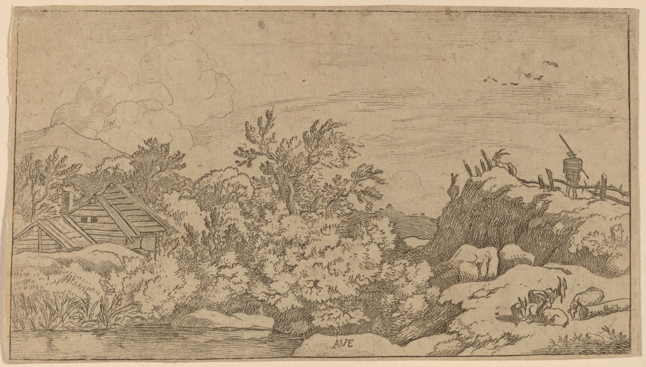 Goat Herd on a Hill by Allart van Everdingen