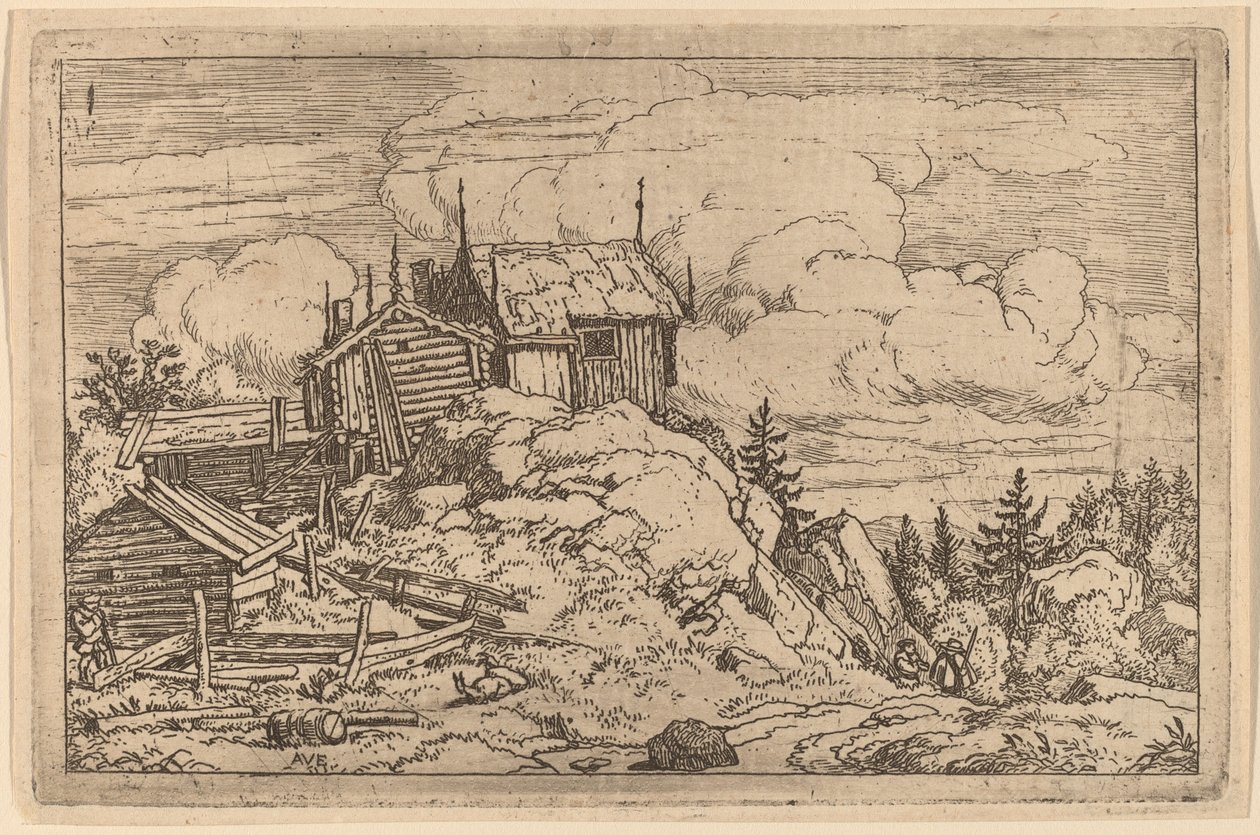 Hamlet on a Hill by Allart van Everdingen