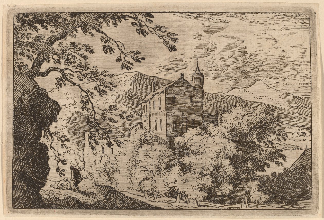 Large House with a Turret by Allart van Everdingen