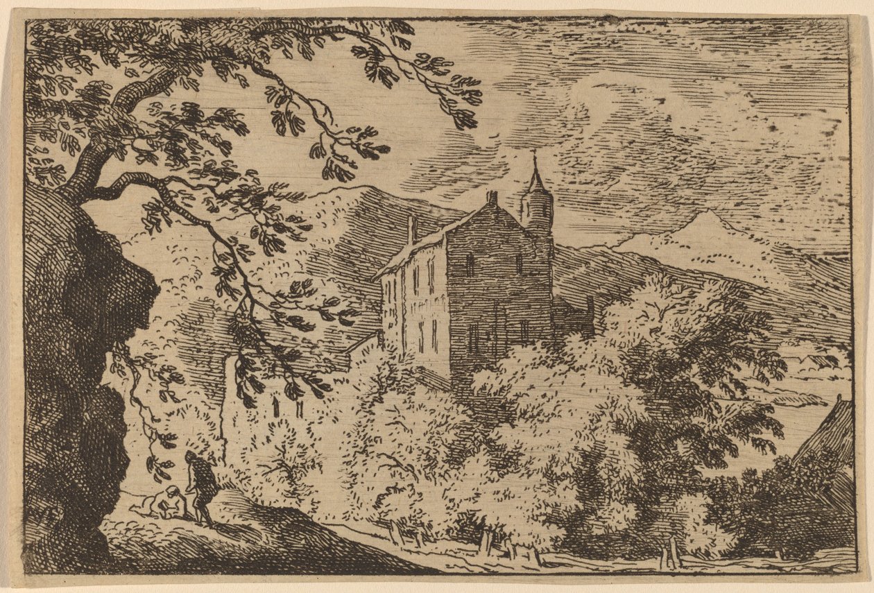 Large House with a Turret by Allart van Everdingen