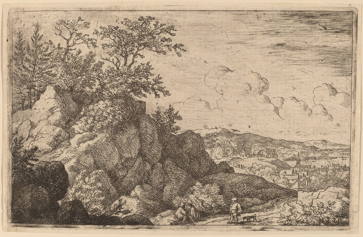 Peasant with His Dog by Allart van Everdingen