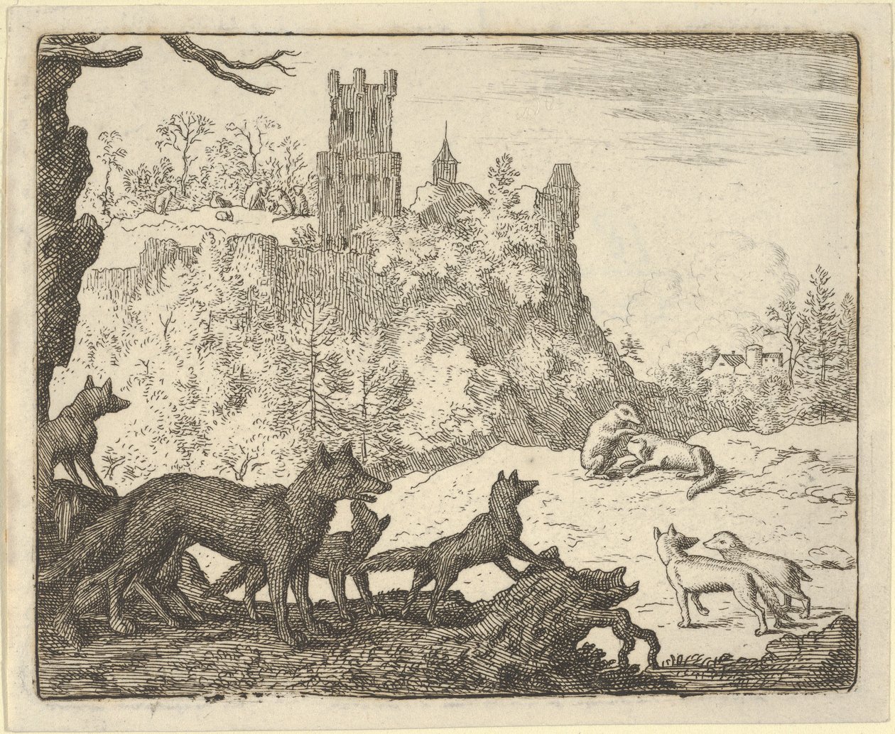 Renard Leaves with the Badger by Allart van Everdingen