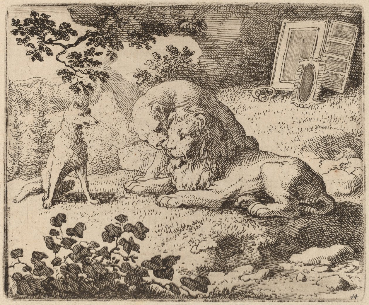 Reynard Describes the Missing Treasures by Allart van Everdingen