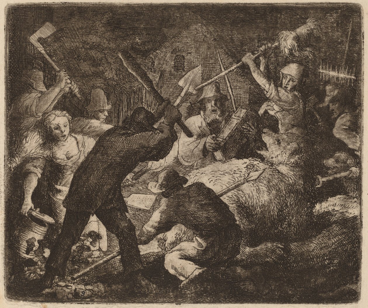 The Bear Assaulted by the Peasants by Allart van Everdingen