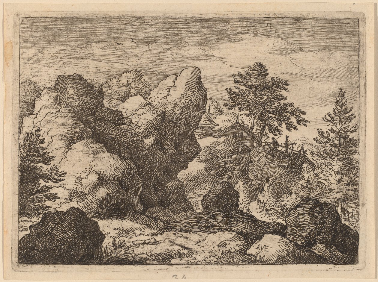 The Pointed Rock by Allart van Everdingen