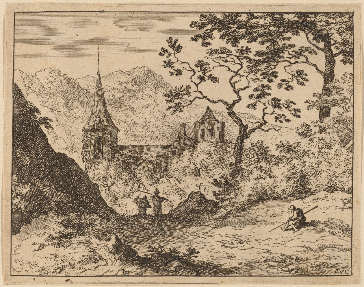 The Steeple by Allart van Everdingen