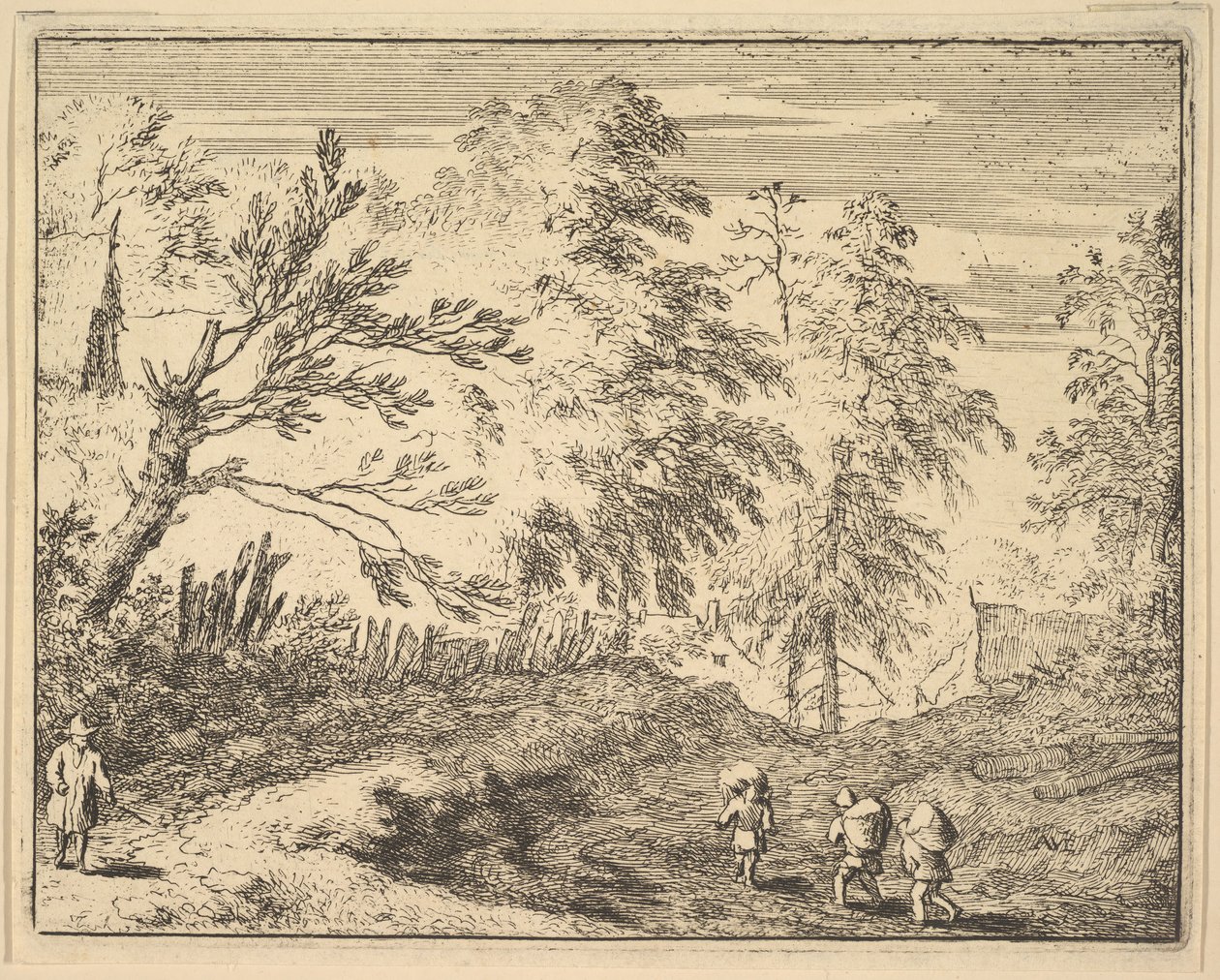 The Three Porters by Allart van Everdingen