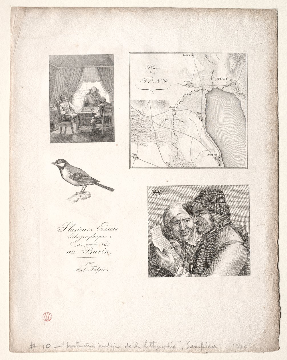 The Art of Lithography: Four Subjects after Falger by Alois Senefelder
