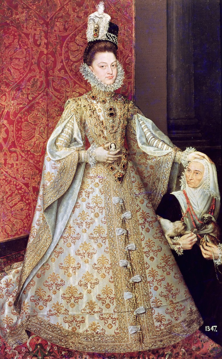 The Infanta Isabel Clara Eugenia with the Dwarf, Magdalena Ruiz by Alonso Sánchez Coello