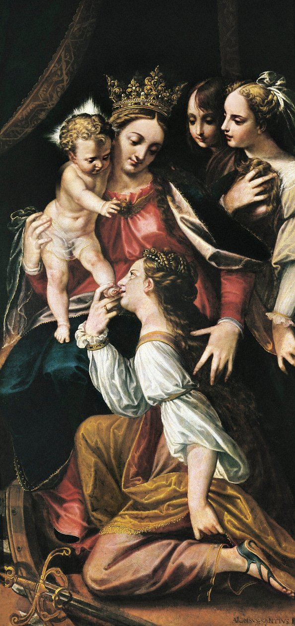 The Mystical Marriage of Saint Catherine by Alonso Sánchez Coello